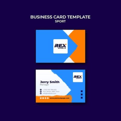 Working out concept business card template