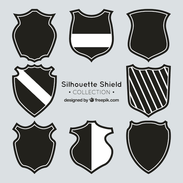 Shield Silhouettes: Free Download Vector Templates