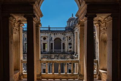 Convent of Christ under sunlight and a blue sky in Portugal