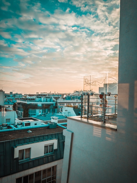 City buildings during golden hour