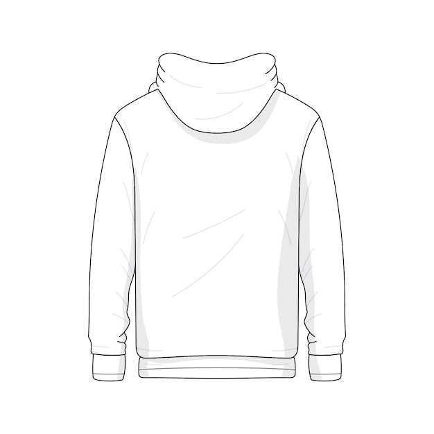 Hoodie Line Art Illustration