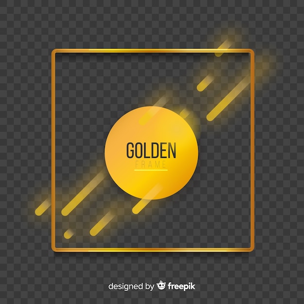 Geometric Golden Frame with Light Effects