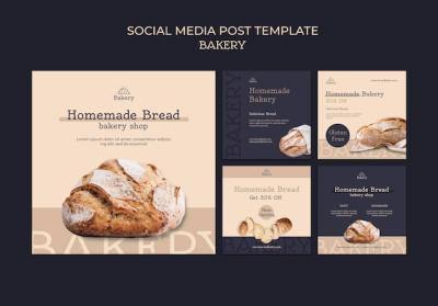 Bakery Social Media Post Design Template – Free Download