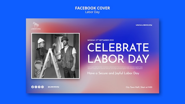 Gradient labor day design template