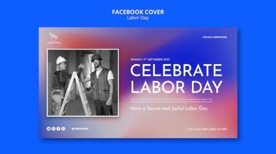 Gradient labor day design template