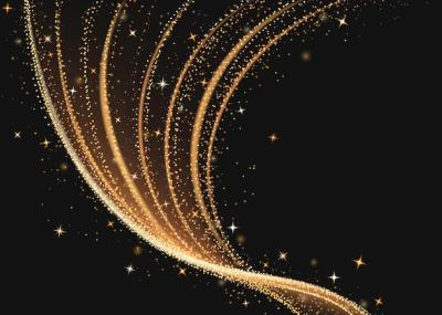 Magic Gold Glitter Dust and Star Light Wave Vector Templates – Free Download