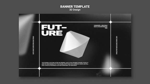 3D Design Banner Template for Free Download