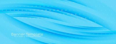 Abstract Modern Wavy Lines Banner