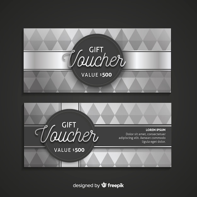 Elegant Gift Voucher with Silver Style