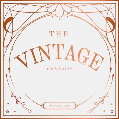 Luxurious Vintage Art Nouveau Badge Vector Templates for Free Download