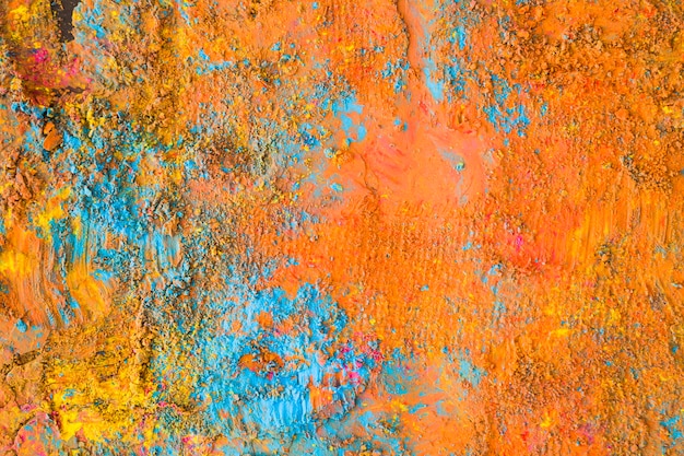 Orange Blue Painted Surface