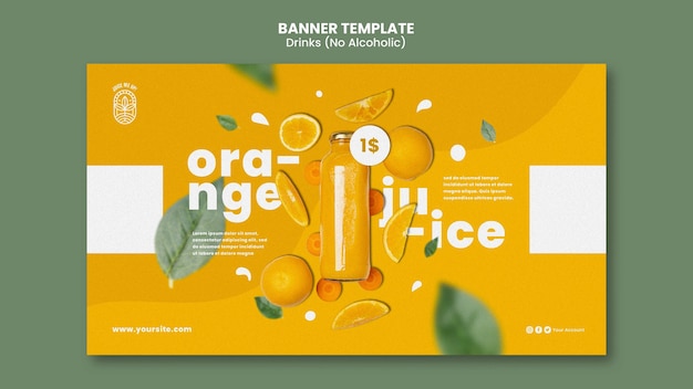 Drink Banner Template Design