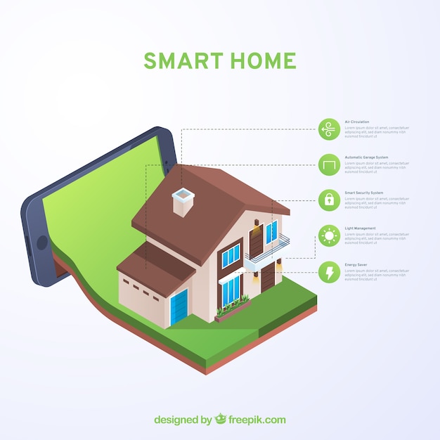 Smart Home Background with Mobile Device – Free Download