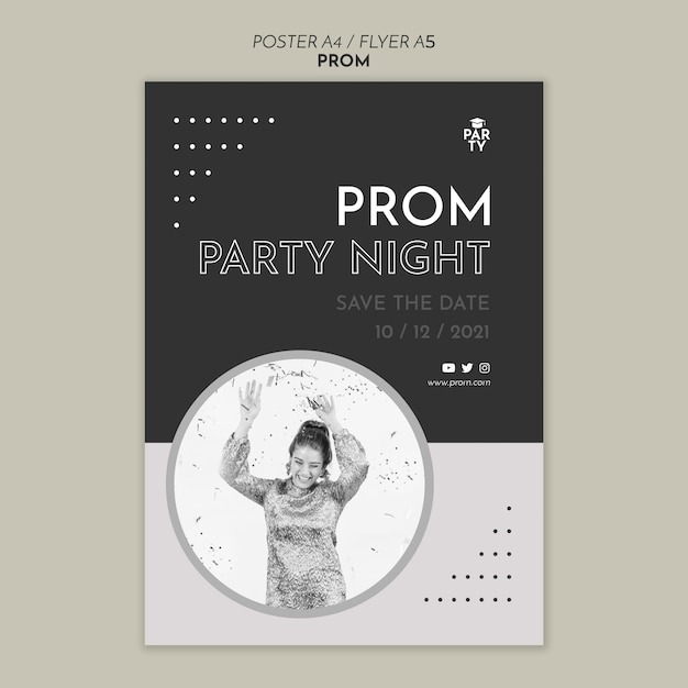 Graduation Prom Poster Template