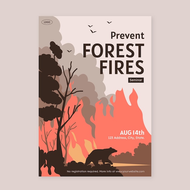 Hand Drawn Wildfire Poster Design