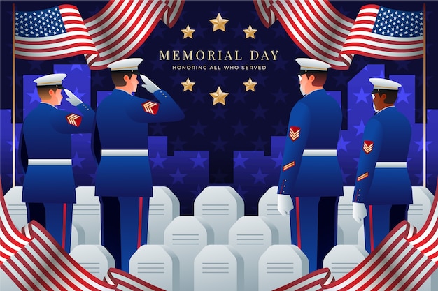 Gradient Background for USA Memorial Day Celebration