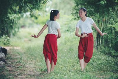 Portrait of Thai young lady in Art culture Thailand Dancing, Thailand