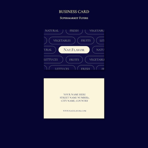 Geometric Supermarket Business Card