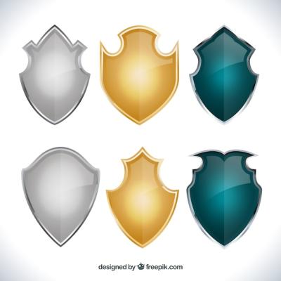 Medieval Shield Vector Templates for Free Download