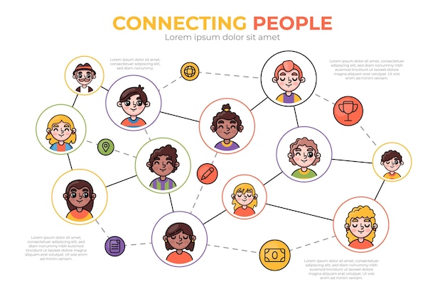 Hand Drawn Connecting People Graphics Vector Templates – Free Download