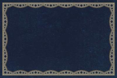 Elegant Lace Frame Background: Navy Blue Crochet Design Vector