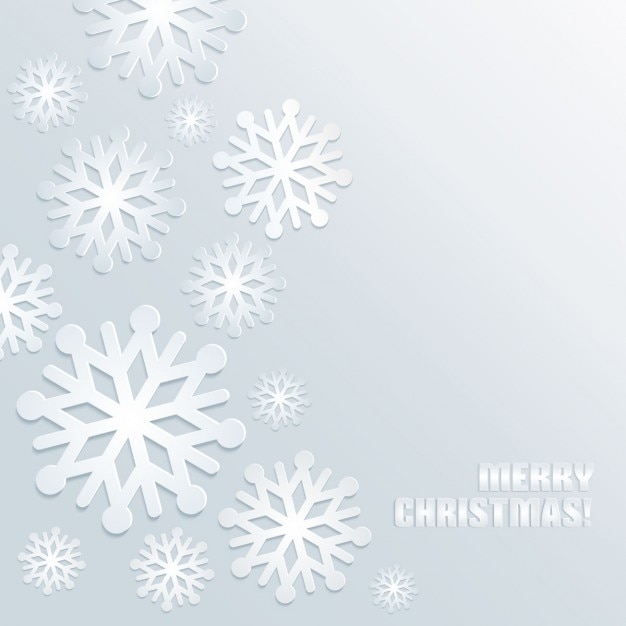 Vector Templates: White Snowflakes on a Gray Background