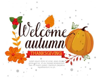 Autumn Seasonal Card Template for Free Download