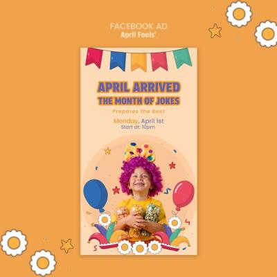 April Fools Celebration Facebook Template – Free Download