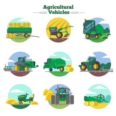 Agricultural Vehicles Concept Vector Templates – Free Download