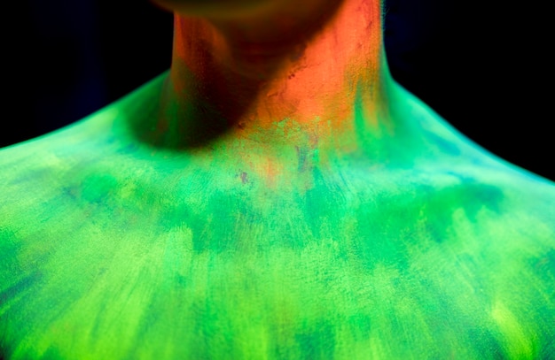 Close-up Colorful Fluorescent Make-up