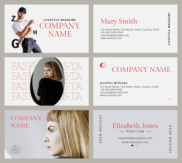 Stylish Fashion Business Card PSD Templates for Free Download