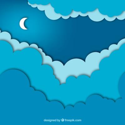 Vector Templates: Paper Style Background with Night Sky – Free Download