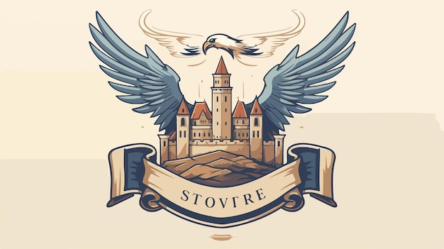 Church Logo with Dove and Stone Banner