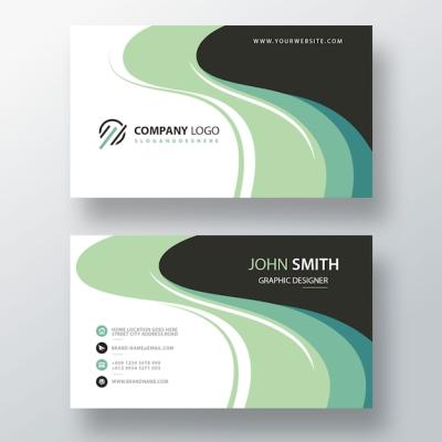 Green PSD Visit Card Template