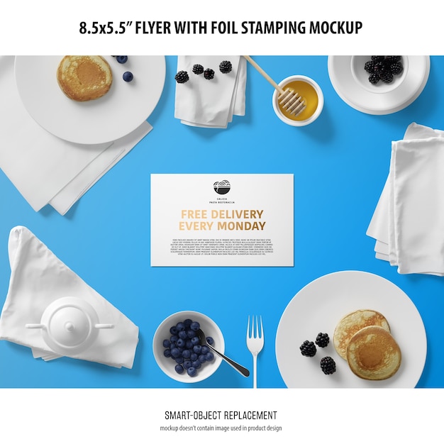 8.5×5.5 Flyer Mockup – Free Download