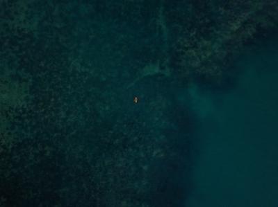 Aerial Shot of a Boat on the Sea