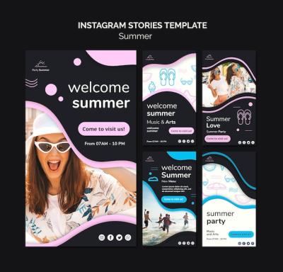 Summer Fun Instagram Stories Template- Free Download