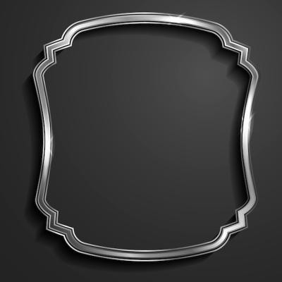 Realistic Silver Frame Design