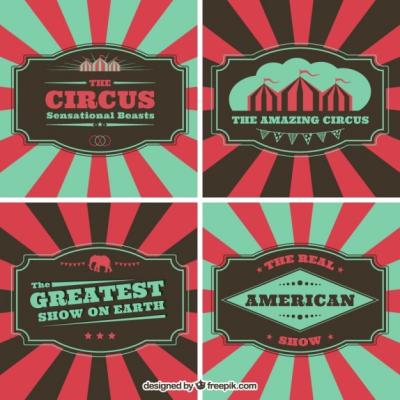 Circus Flyers in Vintage Style – Free Download