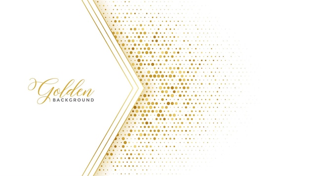 Golden luxury halftone glitter white background