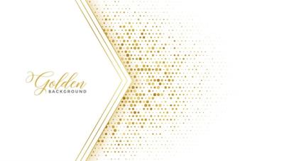 Golden luxury halftone glitter white background