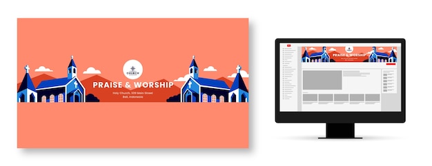 Minimal Church Prayer YouTube Channel Art