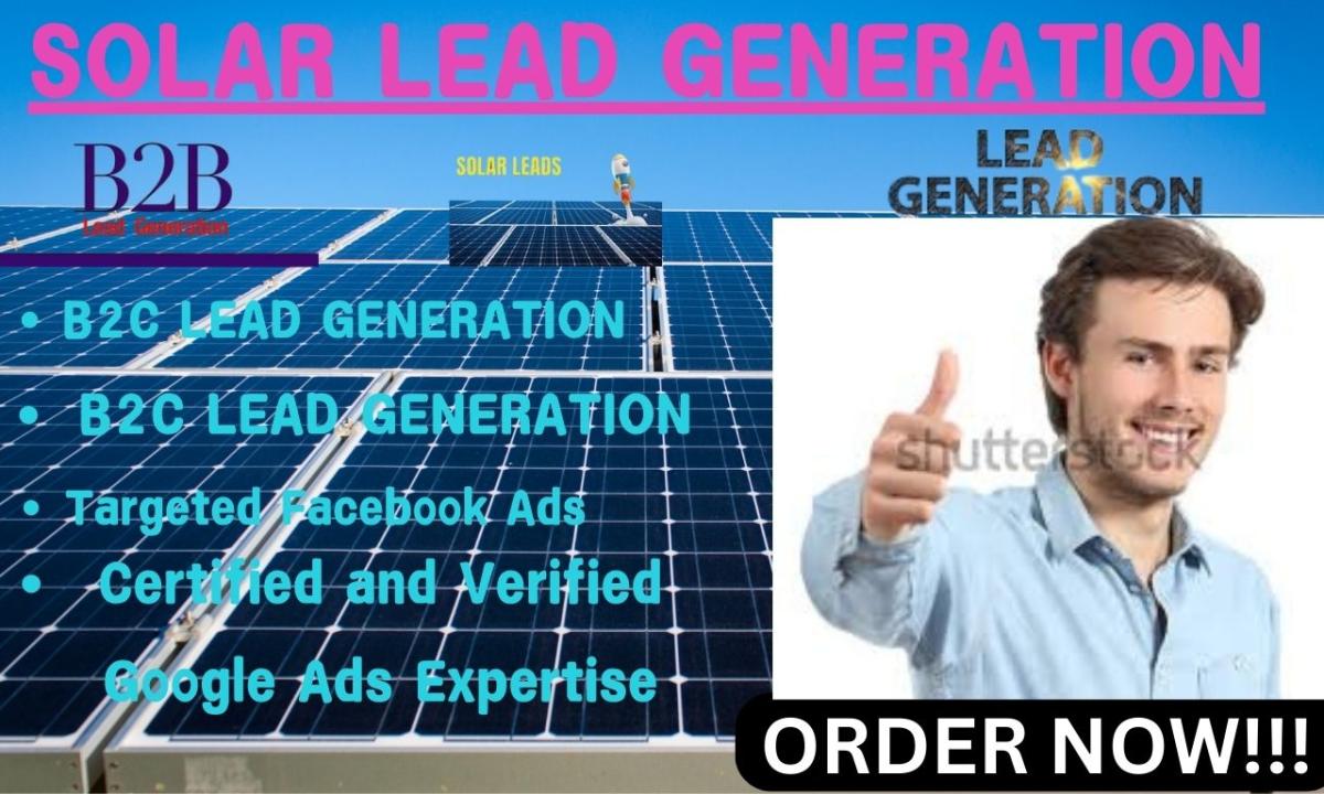 I will do targeted B2B leads and solar leads for industries