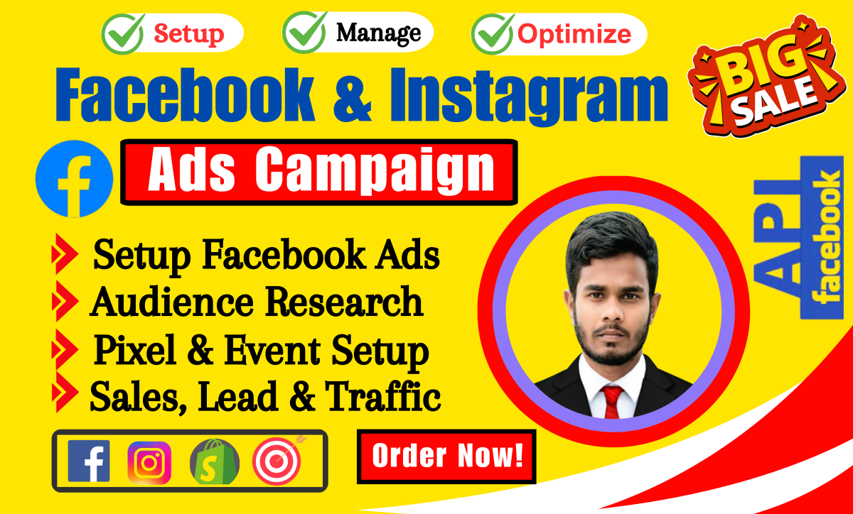 I will be your affordable Facebook ads campaign expert for sales