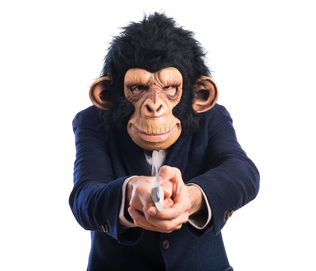 Monkey man with knife – Free to Download Stock Photo