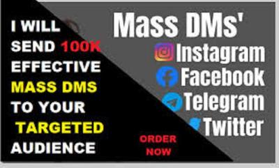 I Will Send Instagram Mass DMs, Bulk SMS, Telegram Mass DMs, DMs