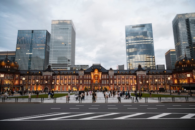 Modern Tokyo Street Background