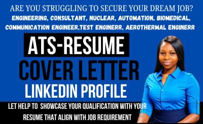 I will craft resumes for mechanical engineering, powertrain, biomedical and automation