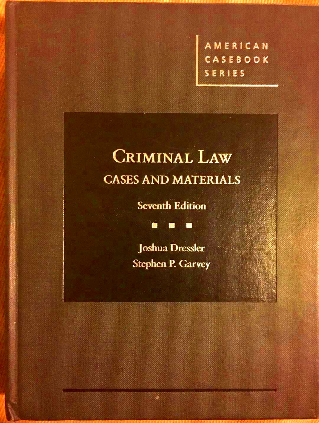 Amazoncom Cases and Materials on Criminal Law American Casebook 