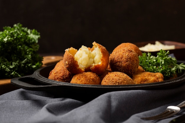 Delicious Food Croquettes on Plate